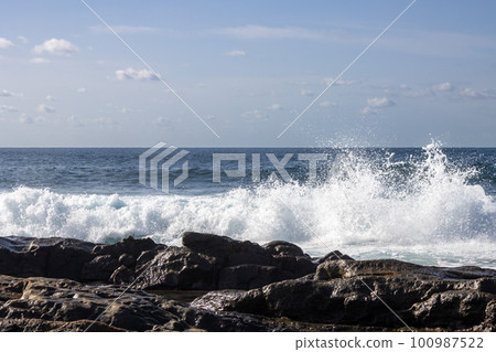 Atlantic ocean beach, Fuerteventura Atlantic ocean beach, Fuerteventura 100987522