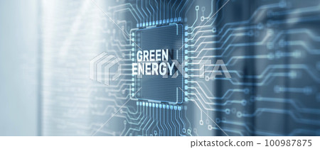 Green Energy saving concept. Mixed Media Background Green Energy saving concept. Mixed Media Background 100987875