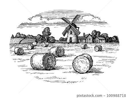 Haystack field and mill. 100988718