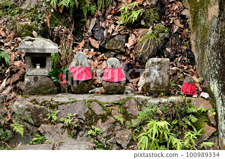 飛鳥川沿岸懸崖上的小神社 100989334