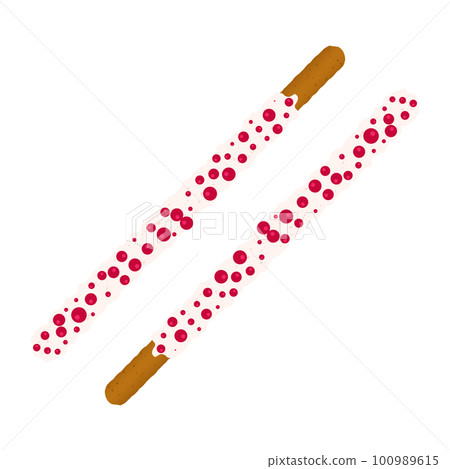 Frosted chocolate chip cookie sticks in sprinkles 100989615