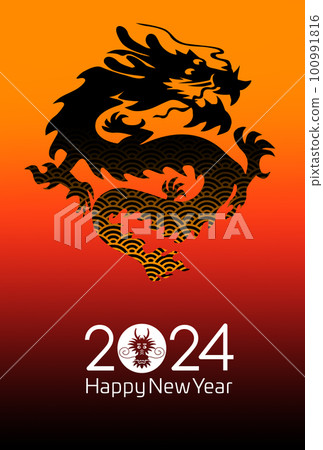 2024 New Year's card 2024 New Year's card 100991816