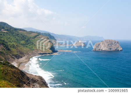 Gulf of Biscay cliffs landscape, Spain 100991985