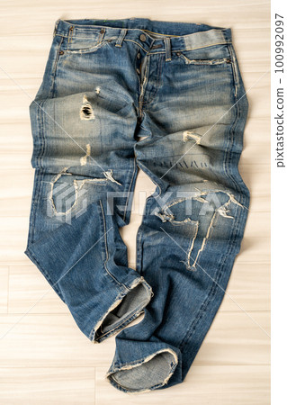 LEVI'S501XX VINTAGE 1955 Reprint Warn Hard Customized 100992097