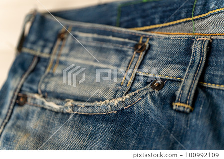 Levi's501xx vintage 1955 reprint low rise customized watch pocket 100992109