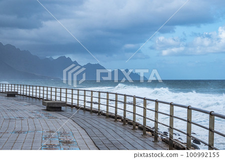 Coastal town of Puerto de Las Nieves, Gran Canaria, Canary Islands, Spain. Coastal town of Puerto de Las Nieves, Gran Canaria, Canary Islands, Spain. 100992155