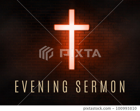 Evening sermon background. Christian web banner 100993810