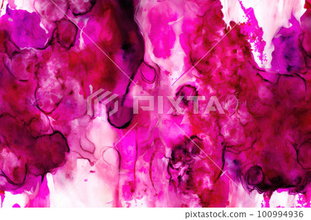 Alcohol ink Background trendy color viva magenta. Alcohol ink Background trendy color viva magenta. 100994936