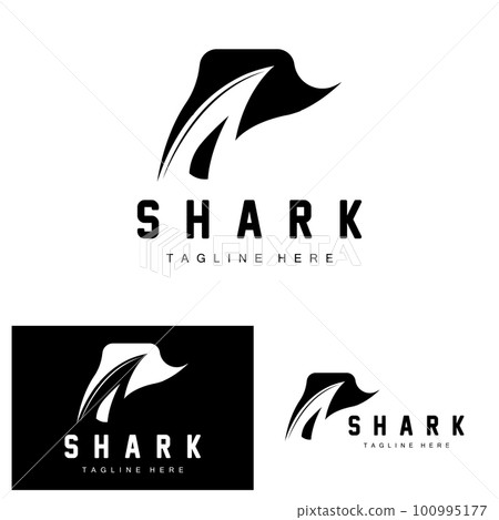 Shark Logo, Wild Fish Vector Illustration, Ocean Predator, Product Brand Design Icon Shark Logo, Wild Fish Vector Illustration, Ocean Predator, Product Brand Design Icon 100995177