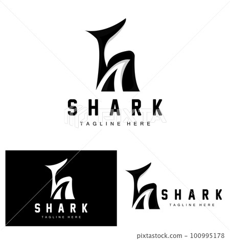 Shark Logo, Wild Fish Vector Illustration, Ocean Predator, Product Brand Design Icon Shark Logo, Wild Fish Vector Illustration, Ocean Predator, Product Brand Design Icon 100995178