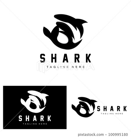 Shark Logo, Wild Fish Vector Illustration, Ocean Predator, Product Brand Design Icon Shark Logo, Wild Fish Vector Illustration, Ocean Predator, Product Brand Design Icon 100995180