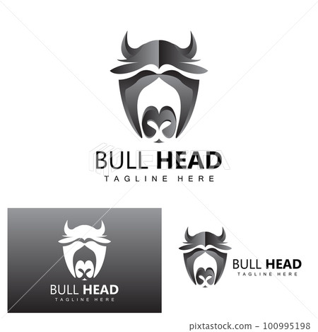 Bull Head Logo, Farm Animal Vector, Livestock Illustration, Company Brand Icon Bull Head Logo, Farm Animal Vector, Livestock Illustration, Company Brand Icon 100995198