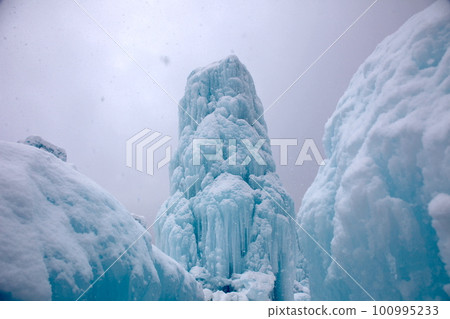 支笏湖冰雪節風景_千歲 支笏湖冰雪節風景_千歲 100995233