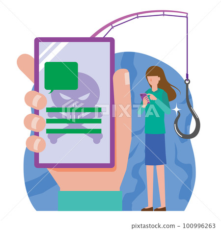 Image illustration of phishing scam 100996263