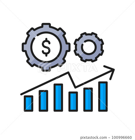 Growing chart growth, ERP system, enterprise resource planning with arrow grow up. Business innovation, chat graphs, project investment and economy Growing chart growth, ERP system, enterprise resource planning with arrow grow up. Business innovation, chat graphs, project investment and economy 100996660
