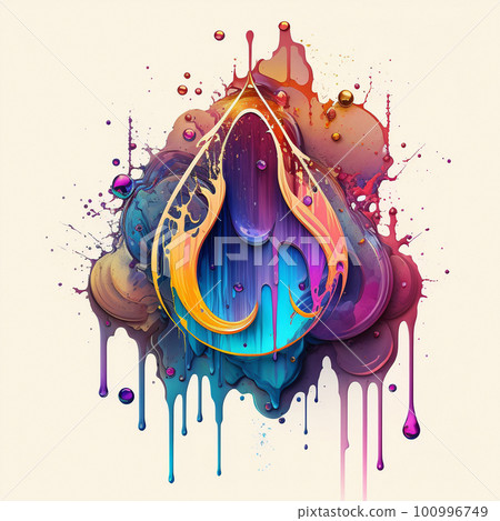 Aquarius zodiac sign colorful 100996749