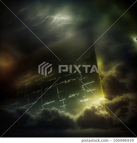 mystical monolith with hieroglyphs in the sky mystical monolith with hieroglyphs in the sky 100996939
