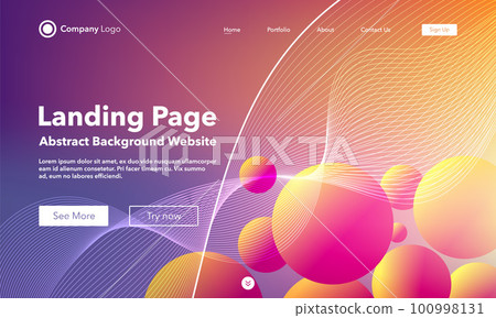 Gradient abstract wave background. Landing Page. Template for websites with bubble. Modern design. Digital track equalizer. Orange shiny wave line. Curved wavy line smooth stripe. Vector style Gradient abstract wave background. Landing Page. Template for websites with bubble. Modern design. Digital track equalizer. Orange shiny wave line. Curved wavy line smooth stripe. Vector style 100998131
