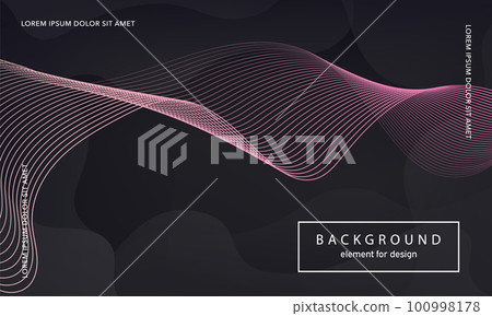 Abstract background. Wave element for design poster. Digital frequency track equalizer. Stylized art. Colorful shiny gradient lines created using blend tool. Curved wavy line smooth stripe. Vector. Abstract background. Wave element for design poster. Digital frequency track equalizer. Stylized art. Colorful shiny gradient lines created using blend tool. Curved wavy line smooth stripe. Vector. 100998178