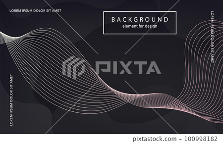 Abstract background. Wave element for design poster. Digital frequency track equalizer. Stylized art. Colorful shiny gradient lines created using blend tool. Curved wavy line smooth stripe. Vector. Abstract background. Wave element for design poster. Digital frequency track equalizer. Stylized art. Colorful shiny gradient lines created using blend tool. Curved wavy line smooth stripe. Vector. 100998182