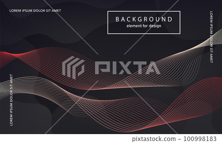 Abstract background. Wave element for design poster. Digital frequency track equalizer. Stylized art. Colorful shiny gradient lines created using blend tool. Curved wavy line smooth stripe. Vector. Abstract background. Wave element for design poster. Digital frequency track equalizer. Stylized art. Colorful shiny gradient lines created using blend tool. Curved wavy line smooth stripe. Vector. 100998183