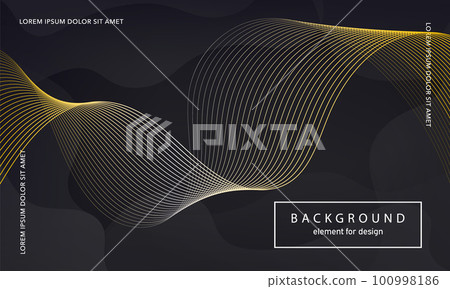Abstract background. Wave element for design poster. Digital frequency track equalizer. Stylized art. Colorful shiny gradient lines created using blend tool. Curved wavy line smooth stripe. Vector. Abstract background. Wave element for design poster. Digital frequency track equalizer. Stylized art. Colorful shiny gradient lines created using blend tool. Curved wavy line smooth stripe. Vector. 100998186