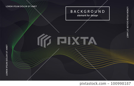 Abstract background. Wave element for design poster. Digital frequency track equalizer. Stylized art. Colorful shiny gradient lines created using blend tool. Curved wavy line smooth stripe. Vector. Abstract background. Wave element for design poster. Digital frequency track equalizer. Stylized art. Colorful shiny gradient lines created using blend tool. Curved wavy line smooth stripe. Vector. 100998187
