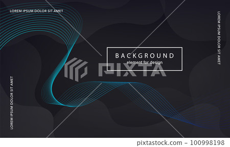 Abstract background. Wave element for design poster. Digital frequency track equalizer. Stylized art. Colorful shiny gradient lines created using blend tool. Curved wavy line smooth stripe. Vector. Abstract background. Wave element for design poster. Digital frequency track equalizer. Stylized art. Colorful shiny gradient lines created using blend tool. Curved wavy line smooth stripe. Vector. 100998198