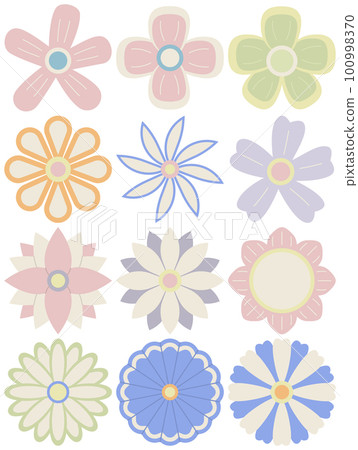 Flower vector set 100998370