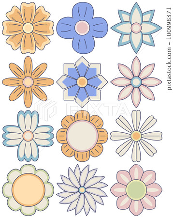 Flower vector set Flower vector set 100998371
