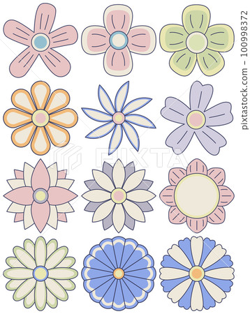 Flower vector set Flower vector set 100998372