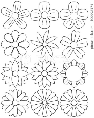 Flower vector set Flower vector set 100998374