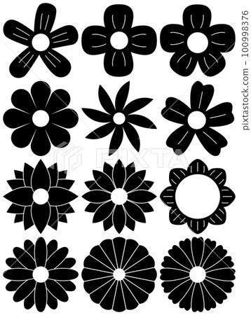 Flower vector set Flower vector set 100998376