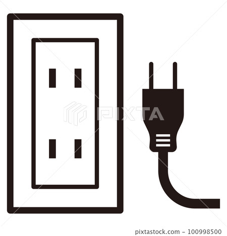 Illustration of outlet and plug 100998500
