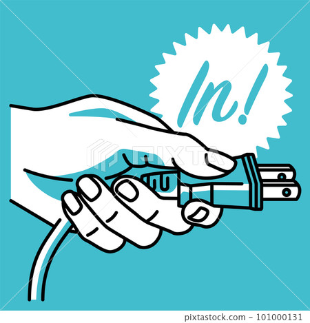 hand holding ac power cord hand holding ac power cord 101000131