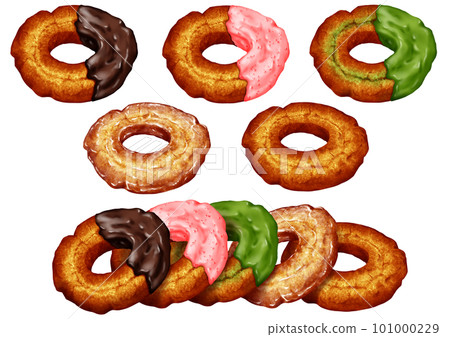 Donut old fashion 5 kinds display 101000229