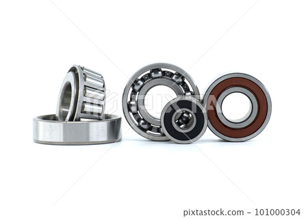 Set of various bearings isolated on white Set of various bearings isolated on white 101000304