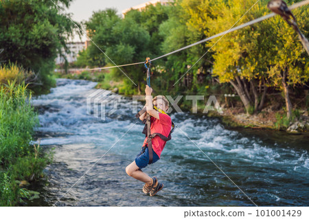 Kid Zipline, Zipline Over the River. Kid Adventure 101001429