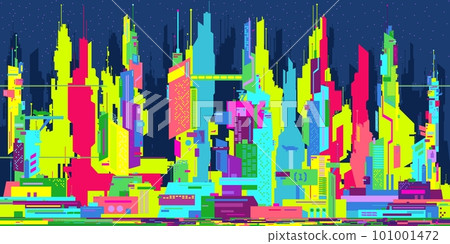 Trendy Flat Colorful Abstract Futuristic Sci-fi Cyber Space City Landscape Vector Illustration Trendy Flat Colorful Abstract Futuristic Sci-fi Cyber Space City Landscape Vector Illustration 101001472