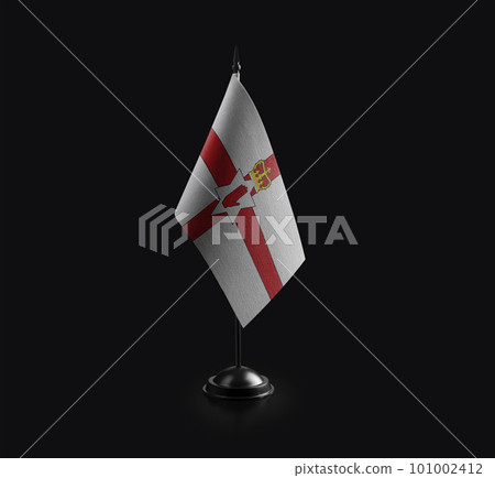 Small national flag of the Northern Ireland on a black background Small national flag of the Northern Ireland on a black background 101002412