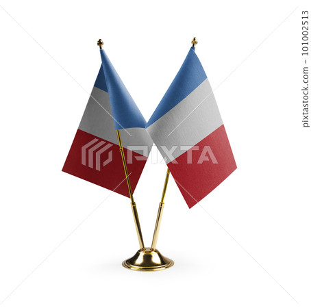 Small national flags of the France on a white background Small national flags of the France on a white background 101002513