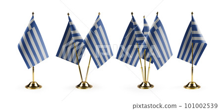 Small national flags of the Greece on a white background Small national flags of the Greece on a white background 101002539