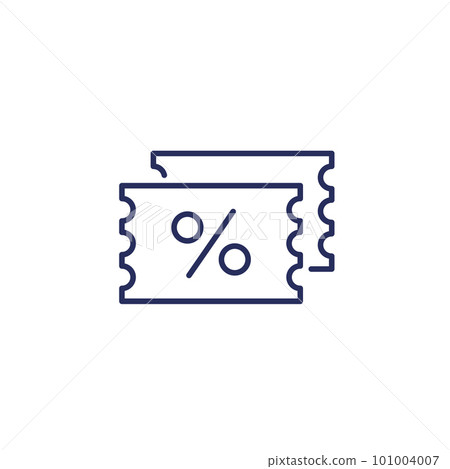 tickets with a discount line icon tickets with a discount line icon 101004007