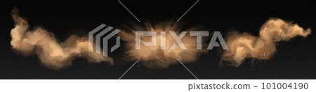 Sand explosion with dirt and cloud smoke vector Sand explosion with dirt and cloud smoke vector 101004190
