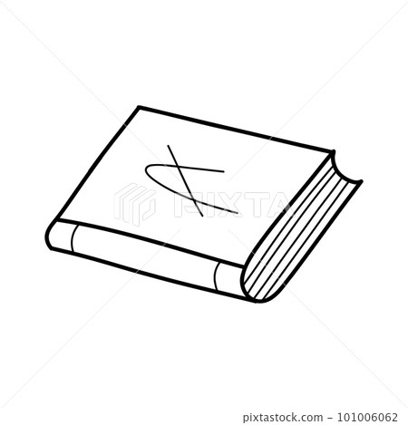 Book in doodle style. Vector illustration. Isolated book. Book in doodle style. Vector illustration. Isolated book. 101006062