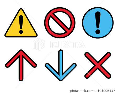 Road sign icon set_with main line 101006337