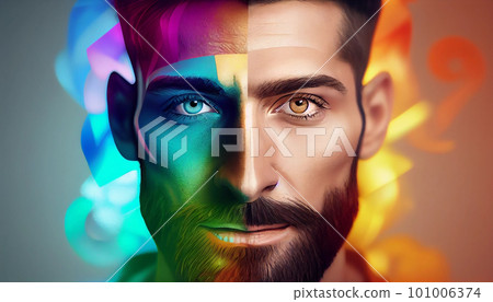 LGBTQ/男同性戀/雙性戀/變性男性（AI 生成的圖像） 101006374