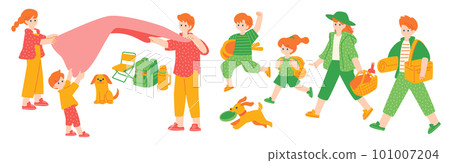 一群人享受野餐 一群人享受野餐 101007204