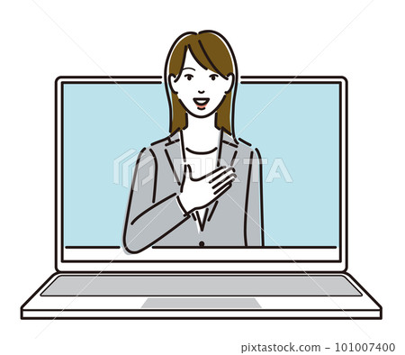一個女商人從她的電腦裡跳出來交給我吧 101007400