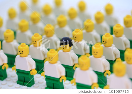 man with hair become special when he stand crowd of bald head man with hair become special when he stand crowd of bald head 101007715
